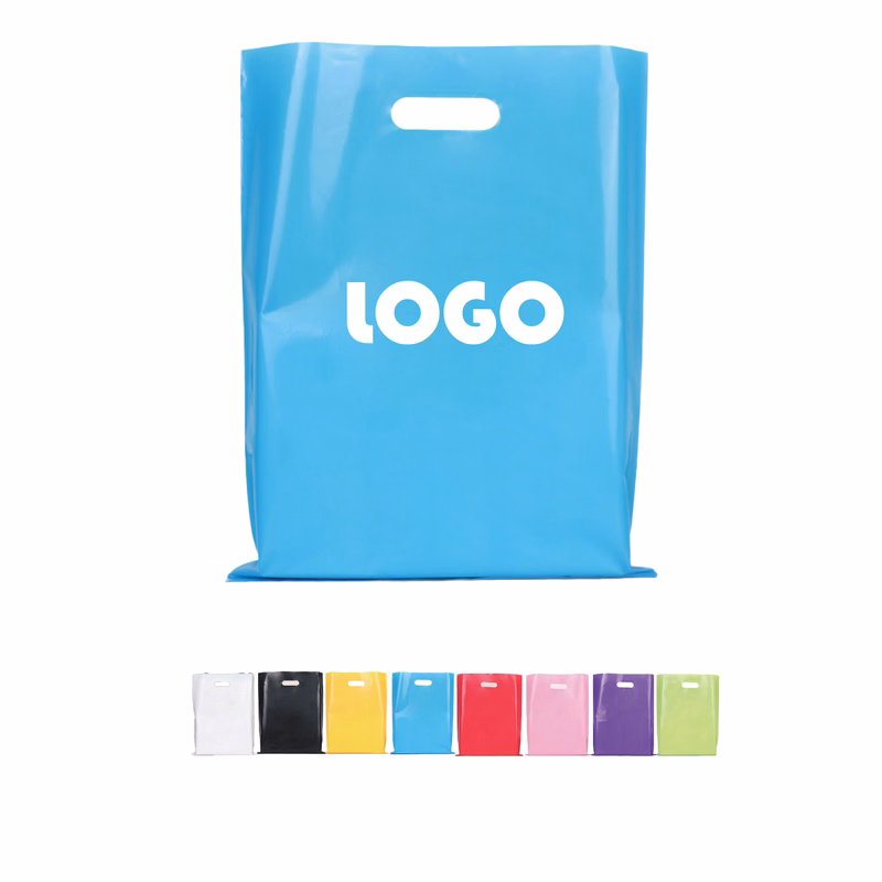 Plastic Die Cut Tote Bags