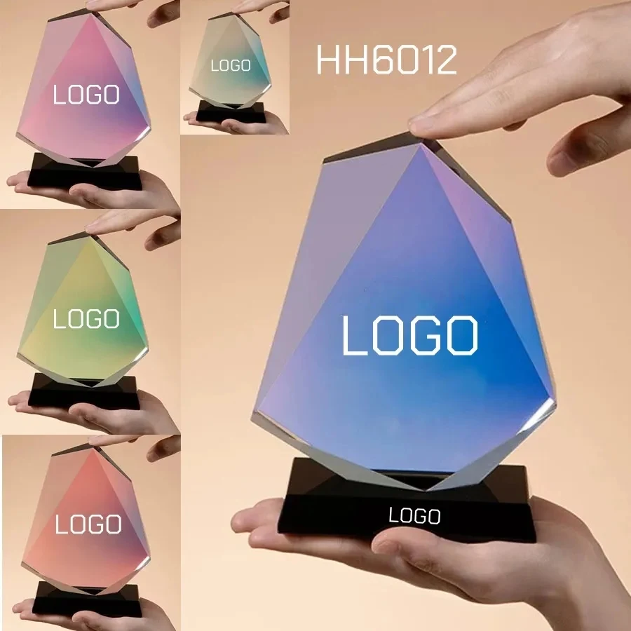 NEW Color Changing Crystal Trophy Award BULK 1
