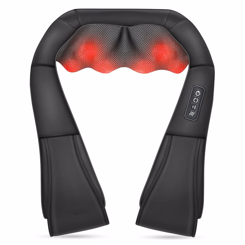 Neck and Shoulder Massager - Back Massager with Heat, Deep Kneading Electric Massage Pillow