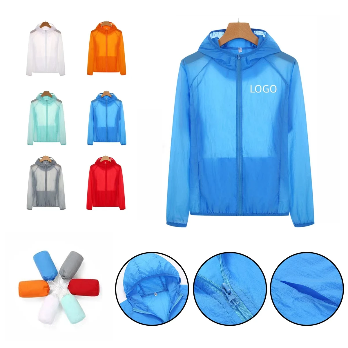 Sun Protection Outdoor Jacket Hoodie Full Zip Cooling Shirt 1