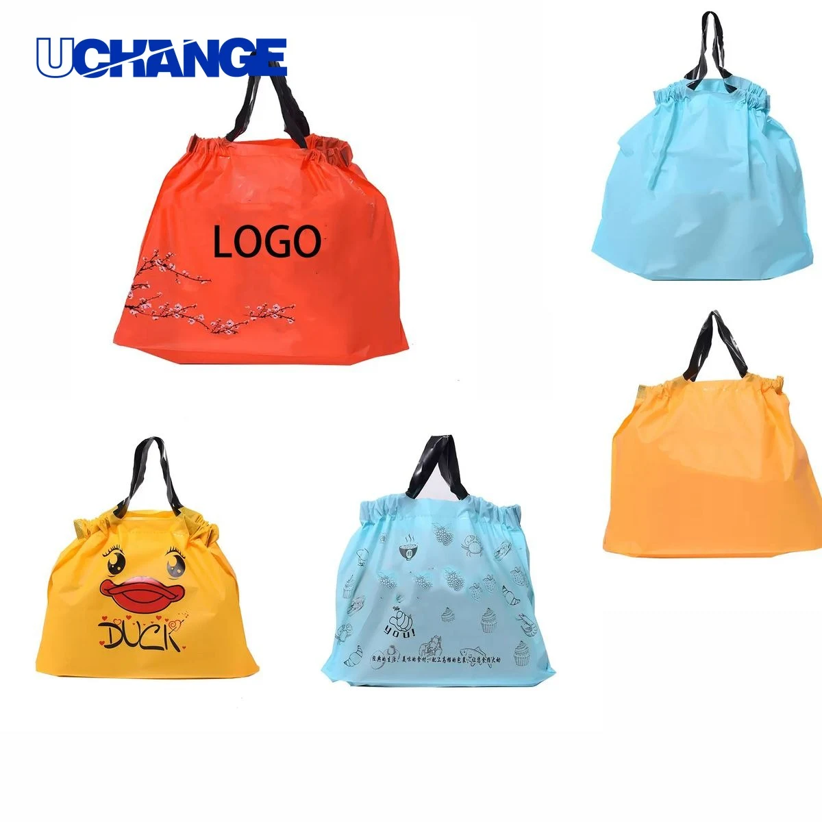 Disposable Plastic Drawstring Packaging Bag for Storage 1