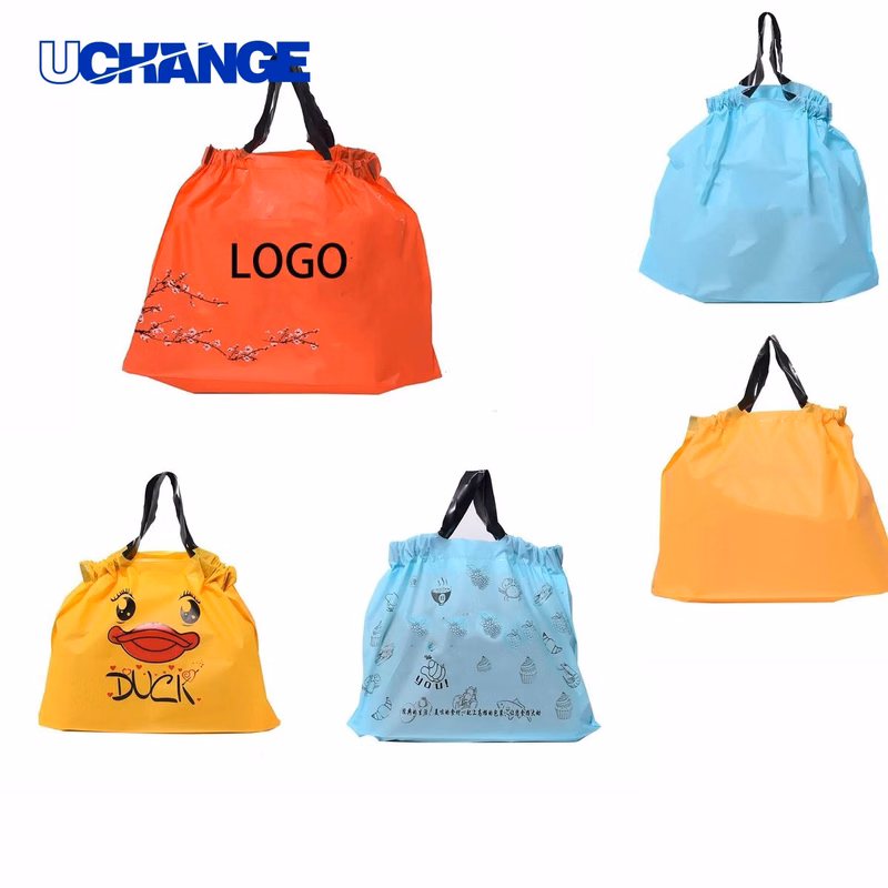 Disposable Plastic Drawstring Packaging Bag for Storage
