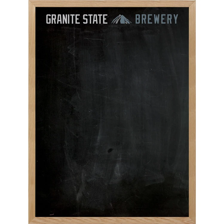 Oak Frame Wall Chalkboard - 36"w x 48"h 1
