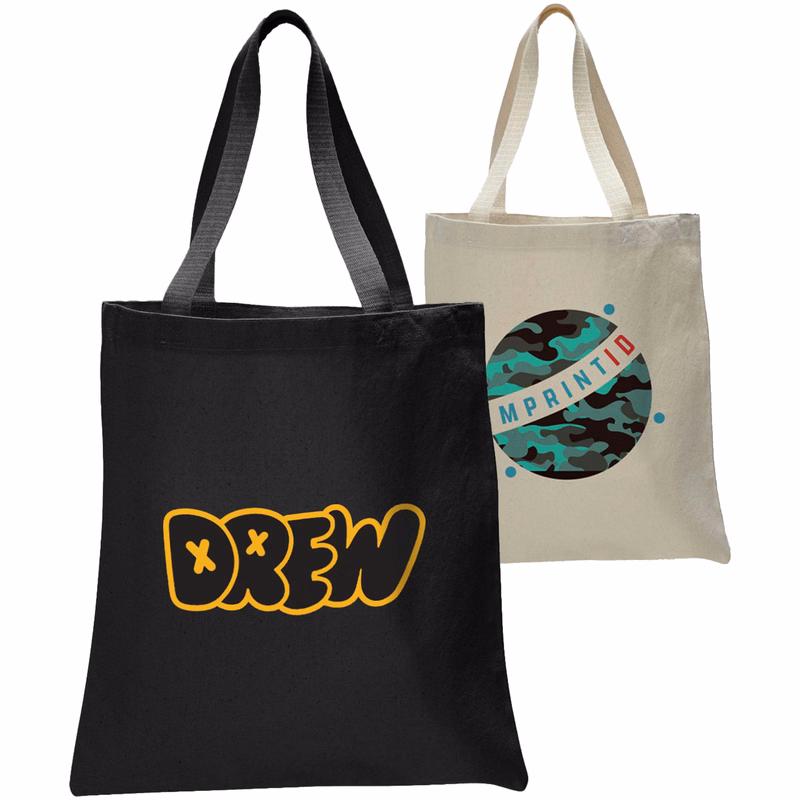 Heavyweight Cotton Canvas Tote Bag W/ Zipper 12 Oz Heavy Duty Bags (15"X16")