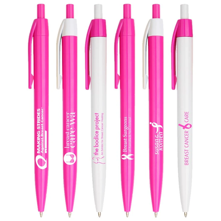 Breast Cancer Awareness Pink Click Pens 1