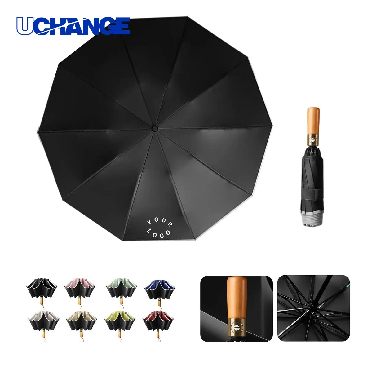 Wooden Handle Umbrella 1