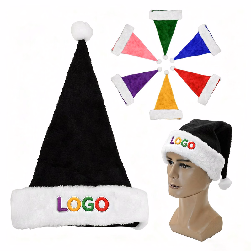 Plush Adult Christmas Santa Hat