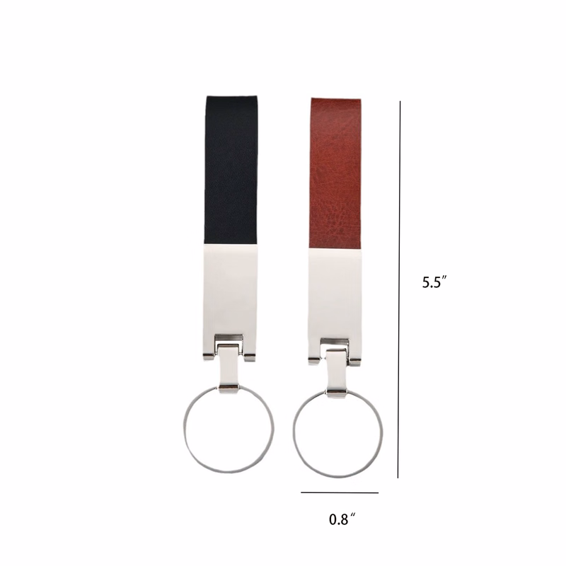 Car Metal Leather Keychain Fashion Pendant