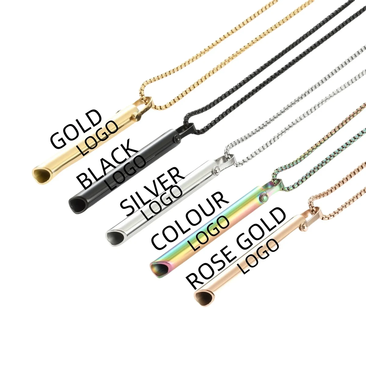 180ml Titanium Steel Whistle Necklace 1