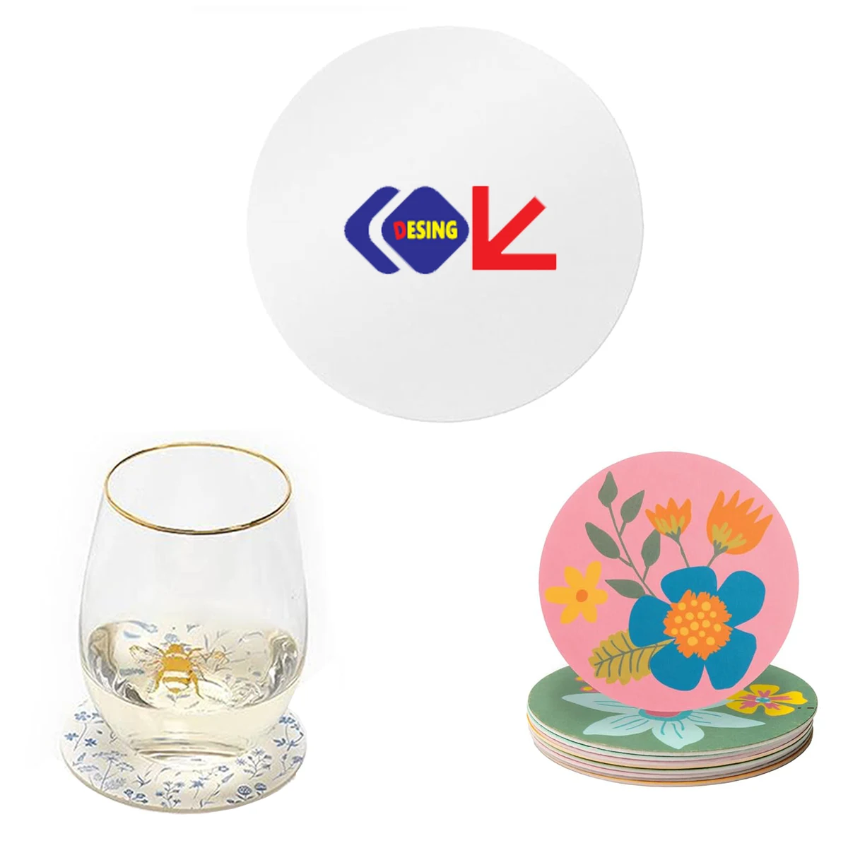 Double-Sided Full-Color Absorbent Drink Paper Coasters 1