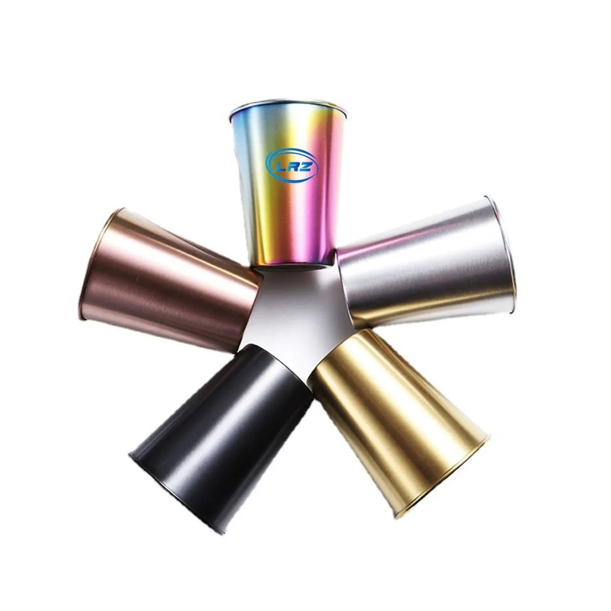 16oz Reusable Rainbow Stainless Steel Cup 1