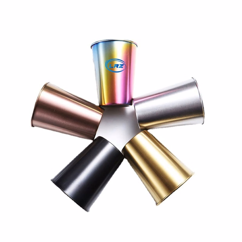 16oz Reusable Rainbow Stainless Steel Cup