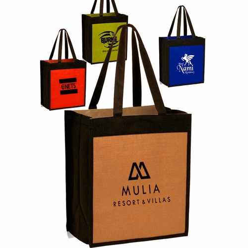 Jute Tote Bag - 12" W x 14" H