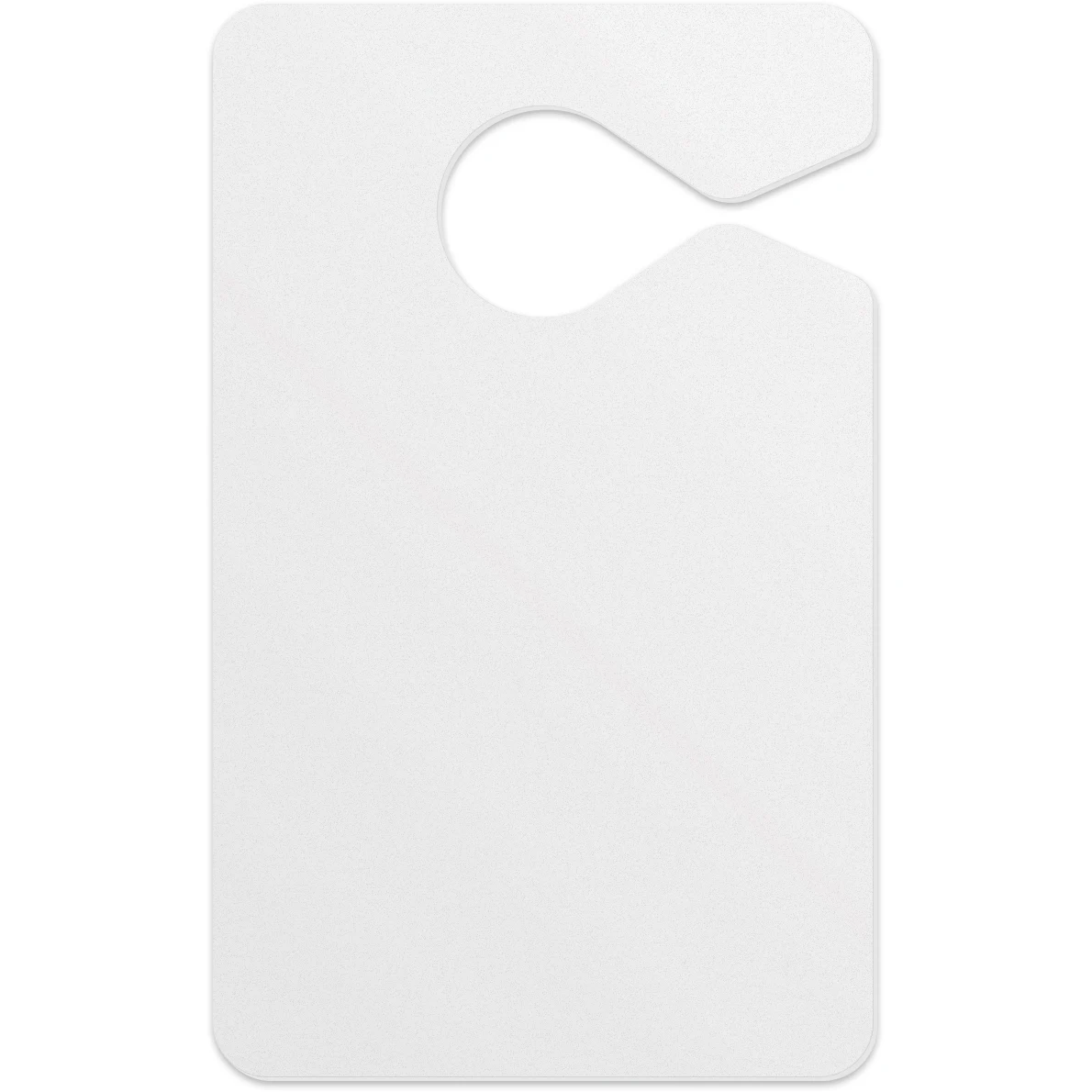.020 White Gloss Vinyl Plastic Parking Tag (2.4" x 3.9") - Non printed 1