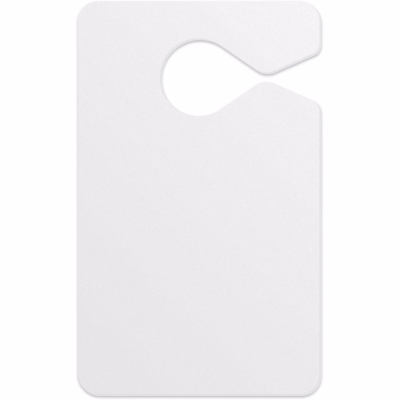 .020 White Gloss Vinyl Plastic Parking Tag (2.4" x 3.9") - Non printed