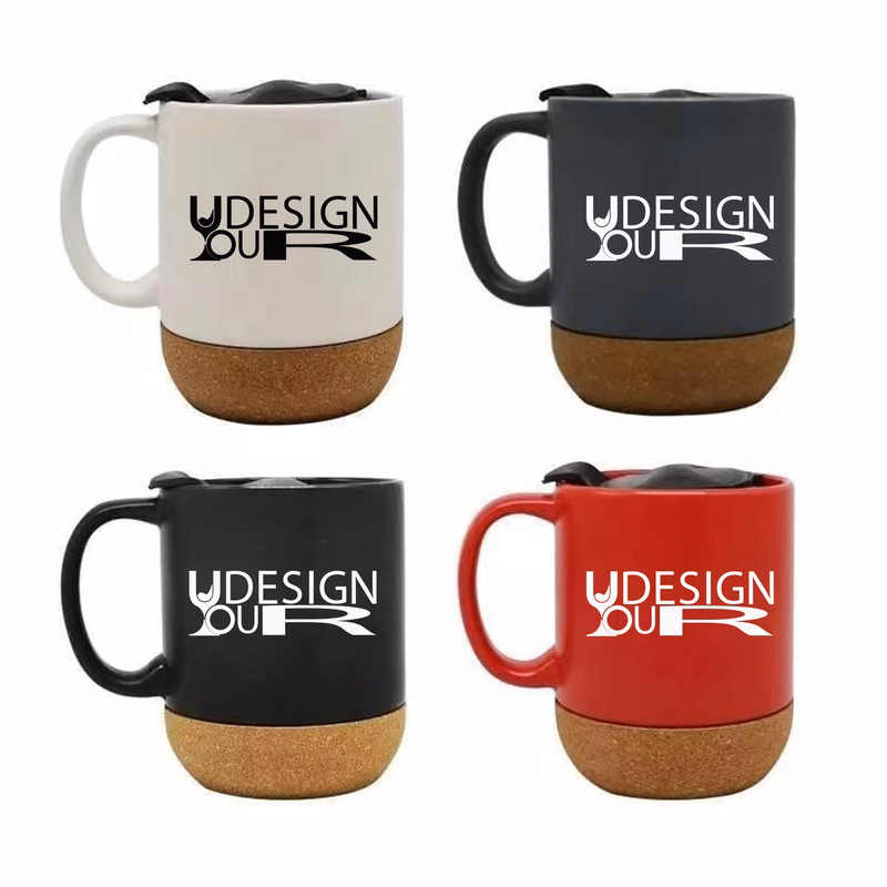 12 Oz Coffee Cup with Cork Bottom Lid