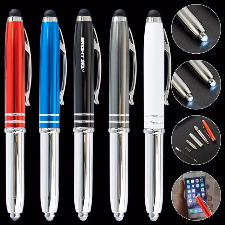 Metallic Stylus Pen with LED Light & Laser Engraving