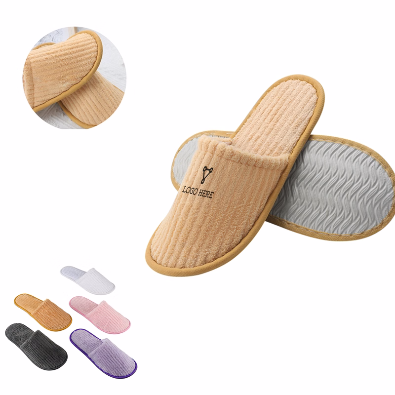 MOQ 200 Disposable Hotel Non Slip Open Toe Slippers