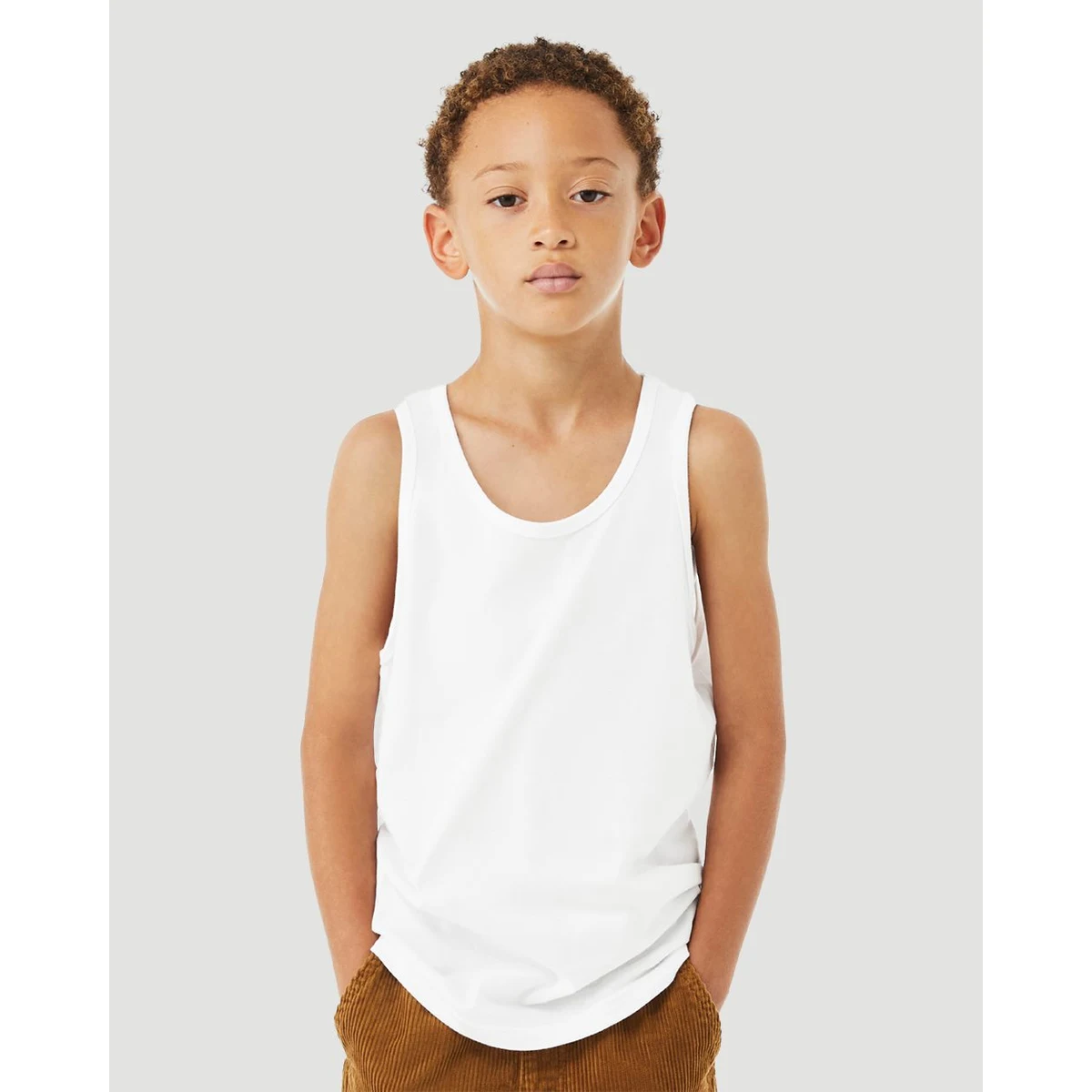 Youth Heather CVC Tank - 3480YCVC 1