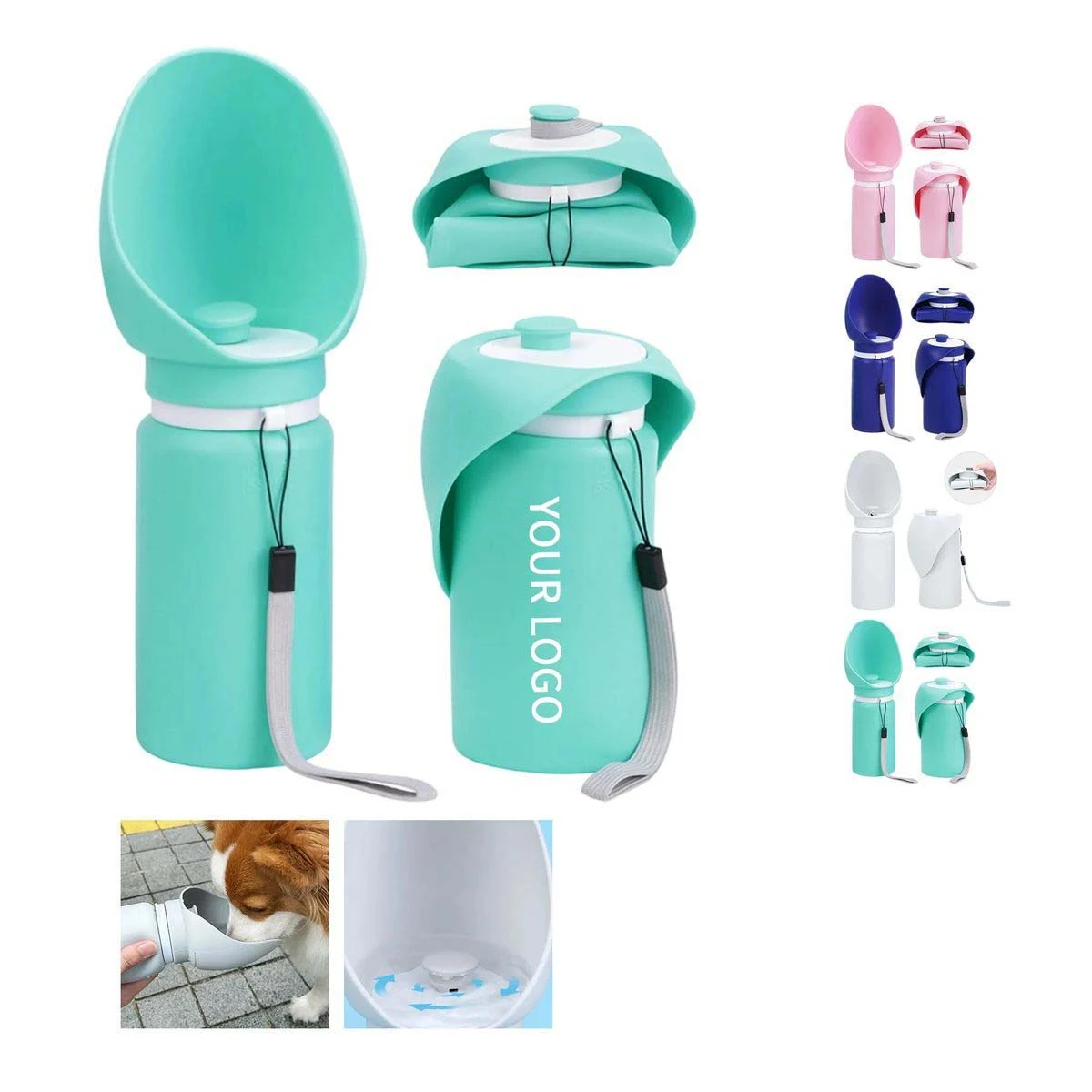 Compact Dog Water Cup with Foldable Spout 1