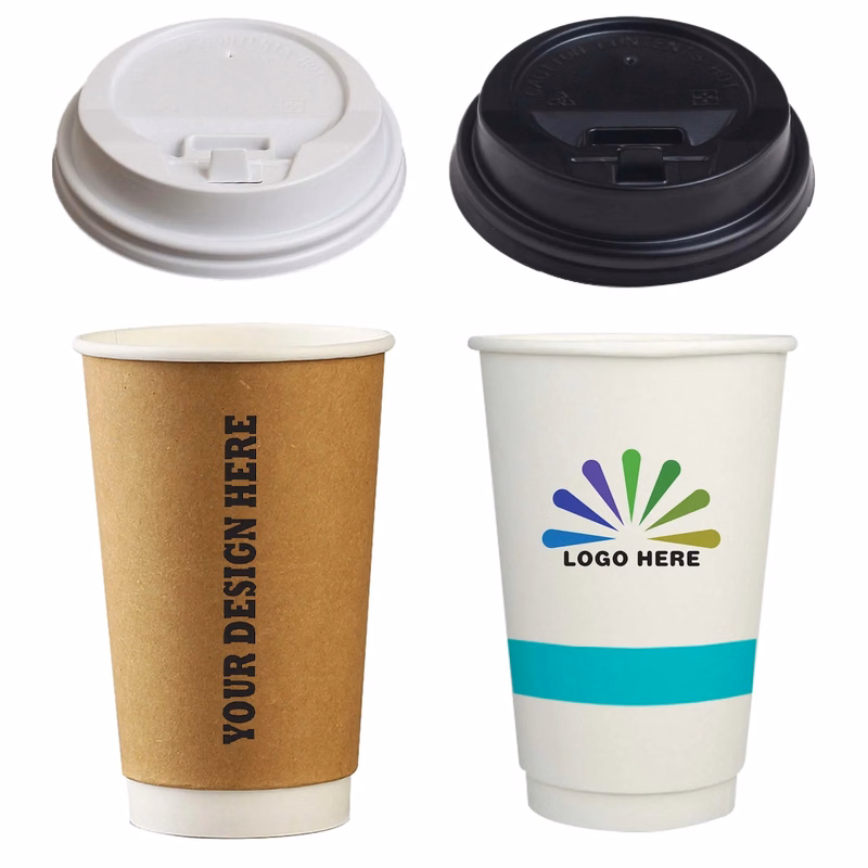 16 Oz Disposable Double-wall Hot Drink Paper Coffee Cup
