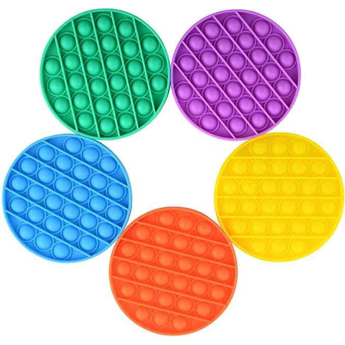 Silicone Pressure Relieving Push Pop Bubble Fidget Toys 1