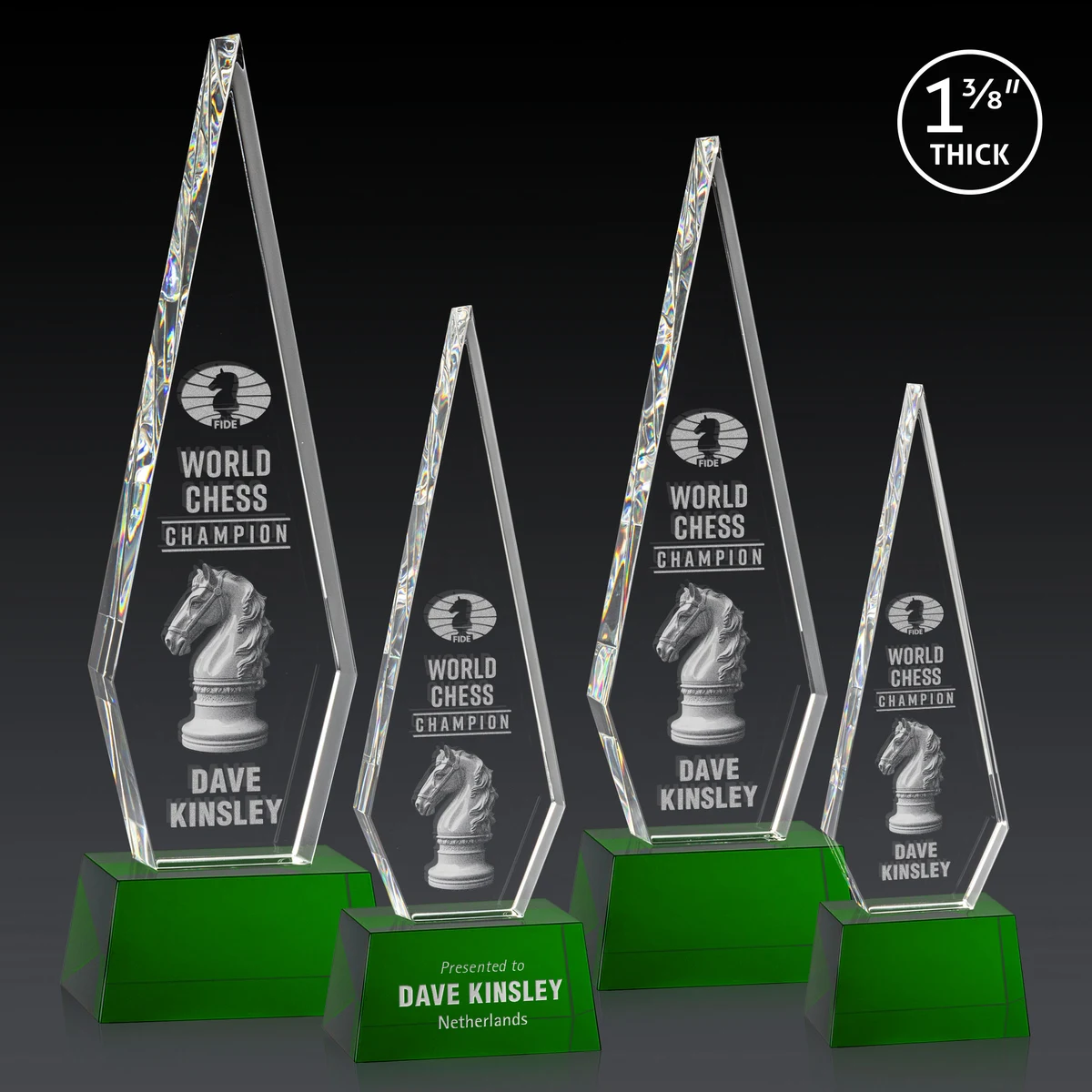 Springfield 3D Award on Robson Base - Green 1