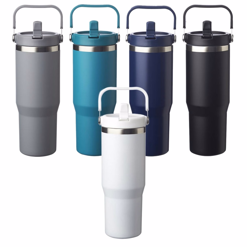 Stainless Steel Tumbler with Handle, 30 oz.