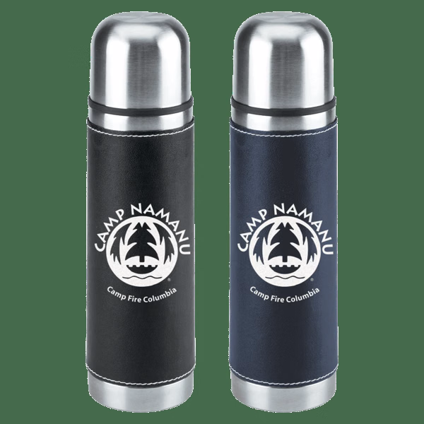 Leatherette Vacuum Bottle - 16 Oz.