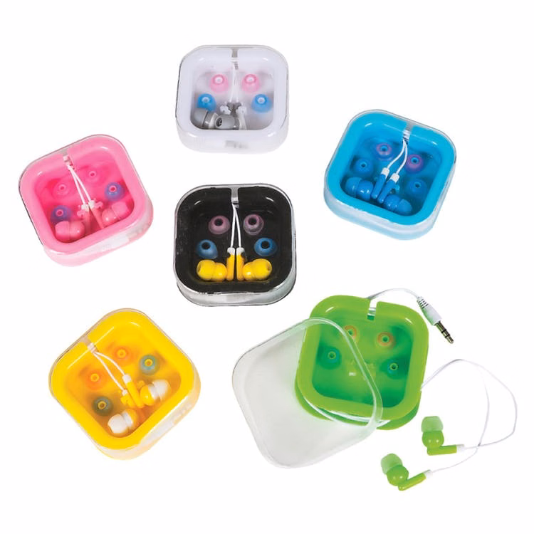 Colored Earbuds with Case - Assorted Colors
