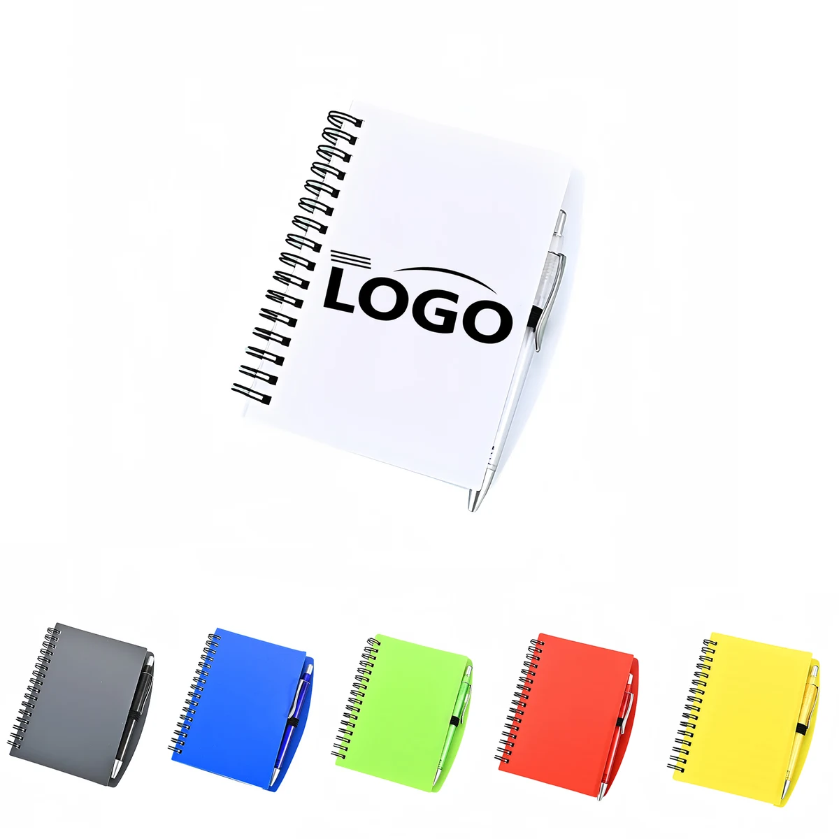 Compact Frosted Cover Notebook with Pen (A6 Size) 1