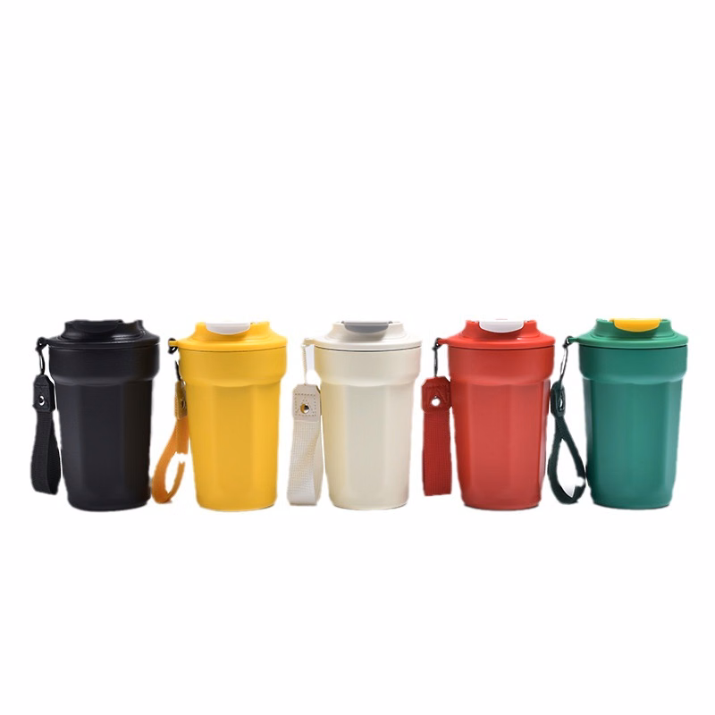 Portable carrying rope octagonal coffee cup