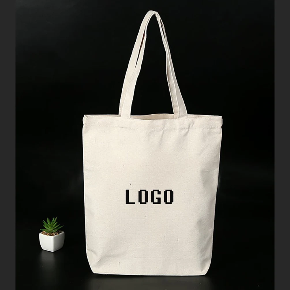 Canvas Grocery/Shopping Bag with bottom, custom tote bag with logo imprint 1