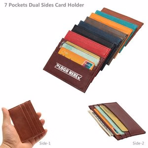 2 Sides Business PU Leather Card Holder With Wallet
