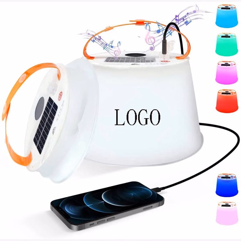 USB Solar Inflatable Waterproof Light With Bluetooth Speaker