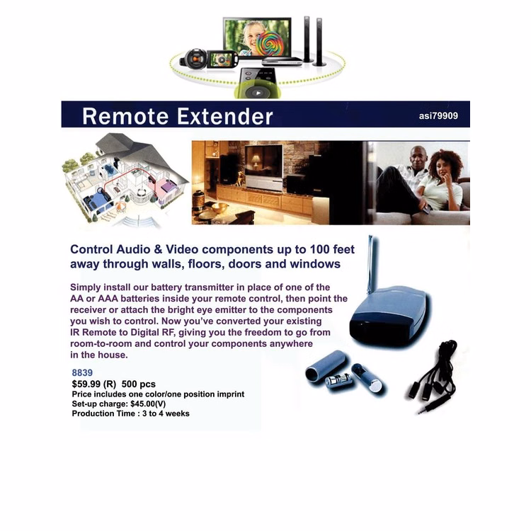 Remote Control Extender, control audio & video components