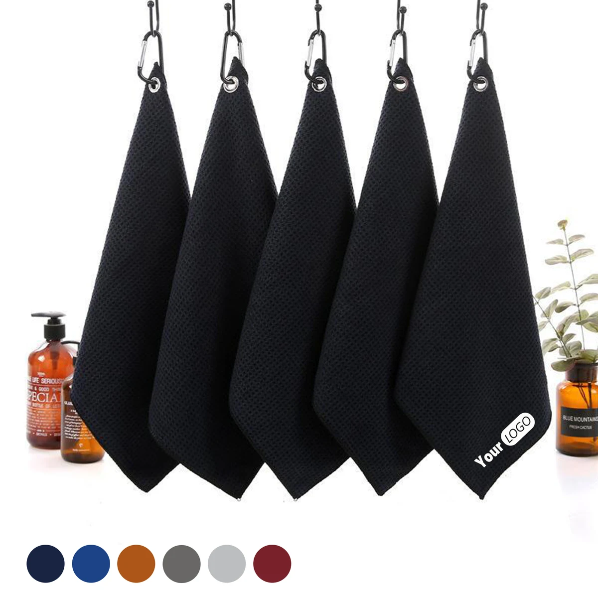 Microfiber Waffle Pattern Golf Towel 1