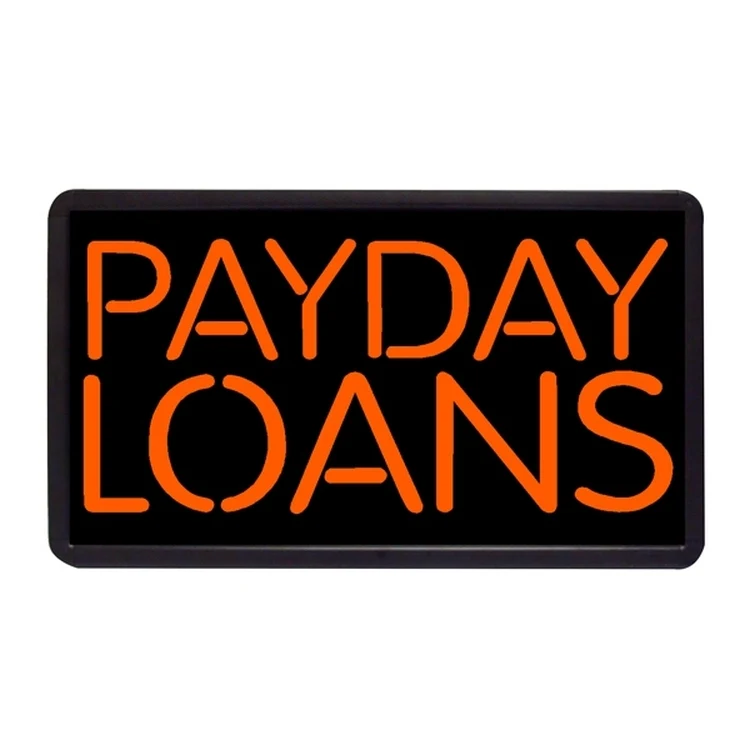 Payday Loans 13" x 24" Simulated Neon Sign 1