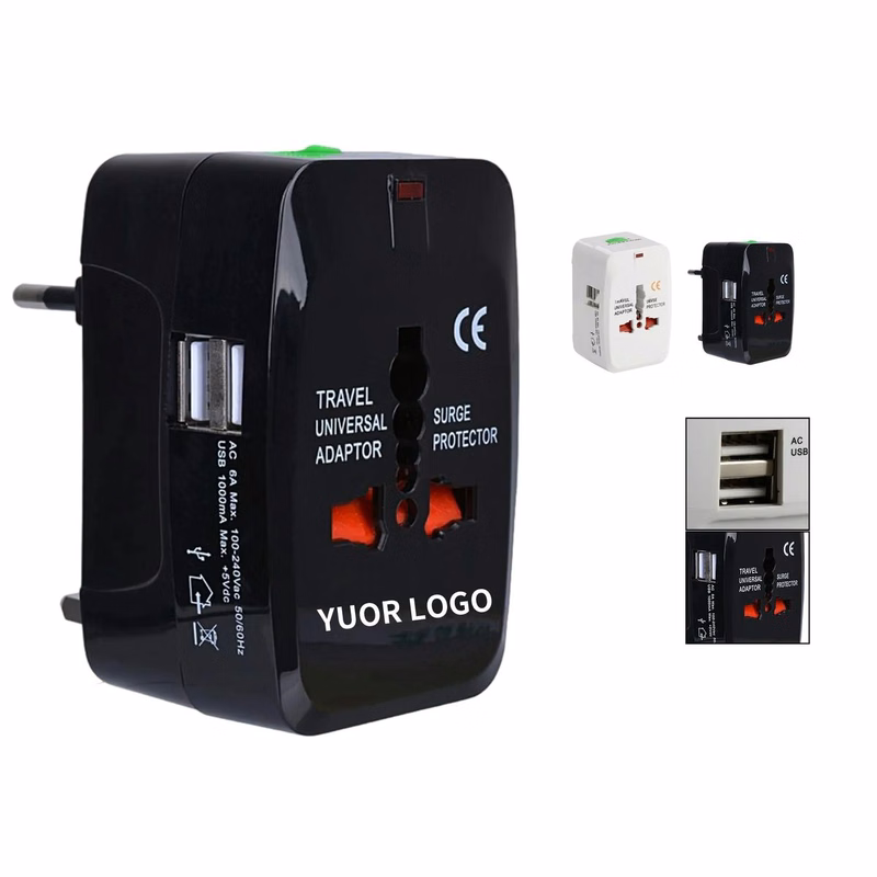 Compact Travel Power Adapter US EU UK Plug