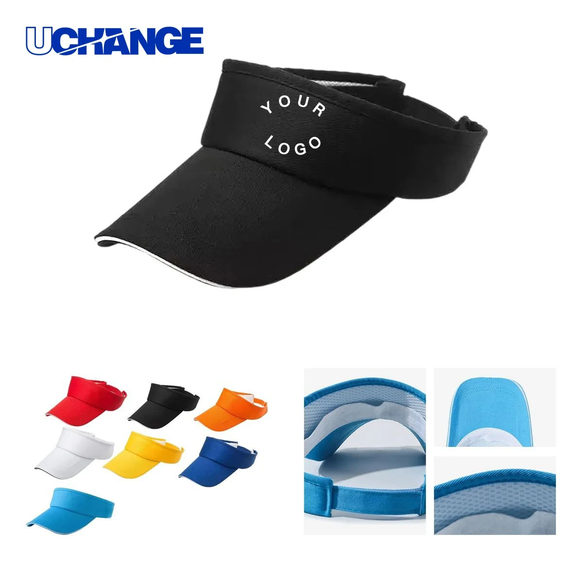 Breathable Wide Brim Visor Hat Headwear for Sun Protection 1