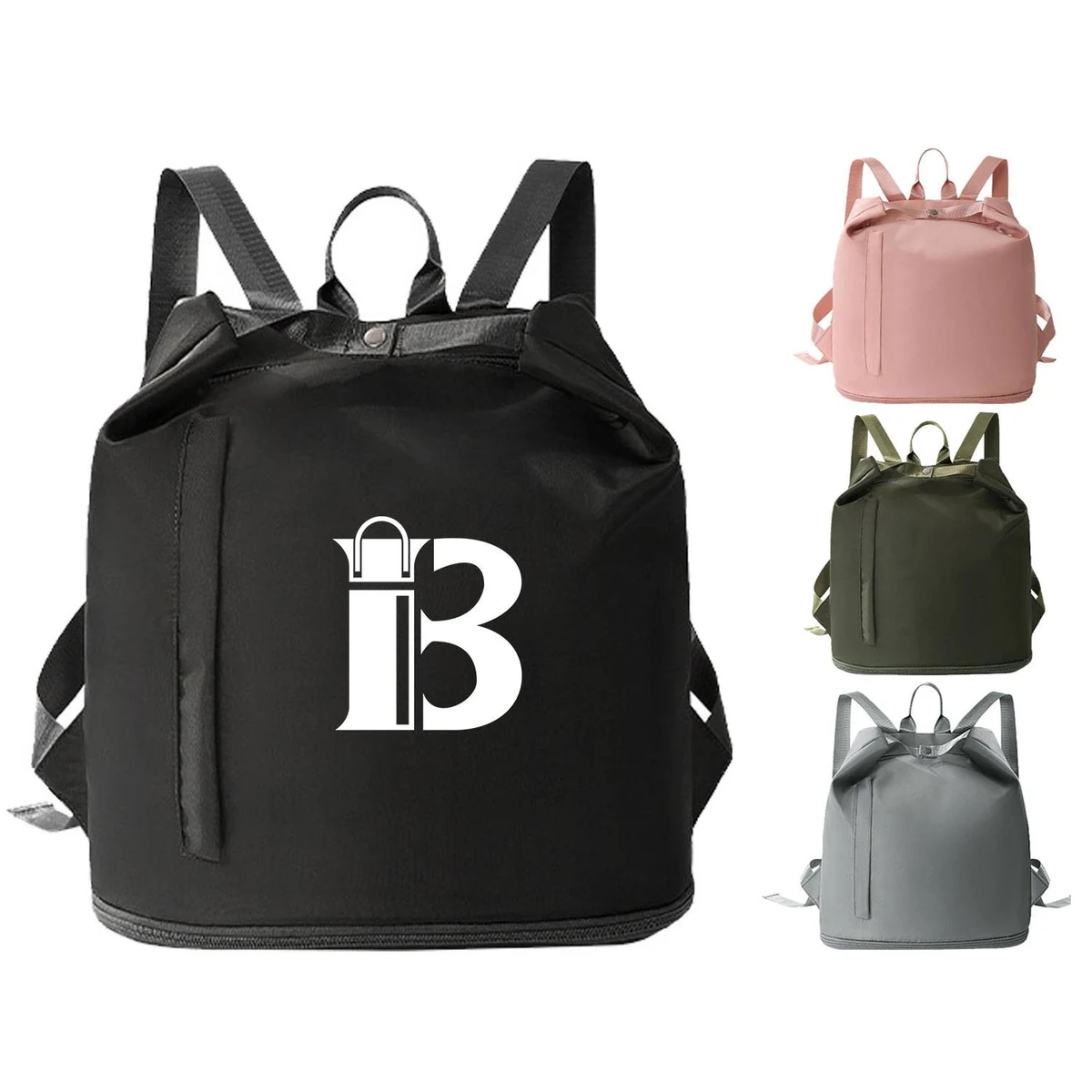 Compact Waterproof Polyester Gym Backpack Shoe Compartment 1