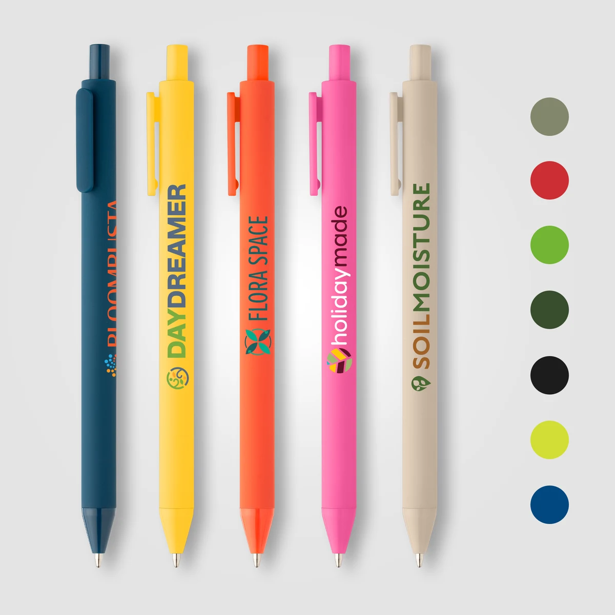 Bloom Recycled Plastic Retractable Soft Touch Pen 1