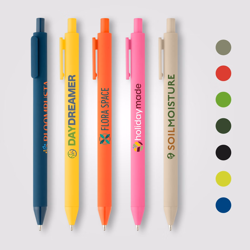 Bloom Recycled Plastic Retractable Soft Touch Pen