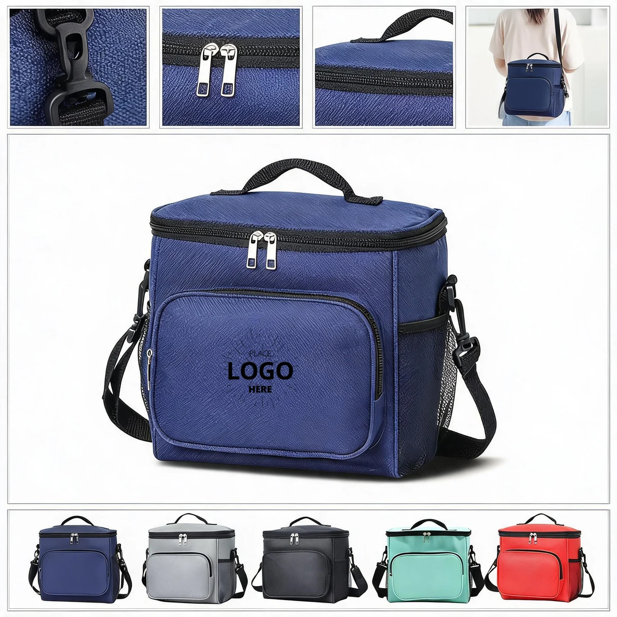 Custom Oxford Fabric Insulated Lunch Cooler Bag 1