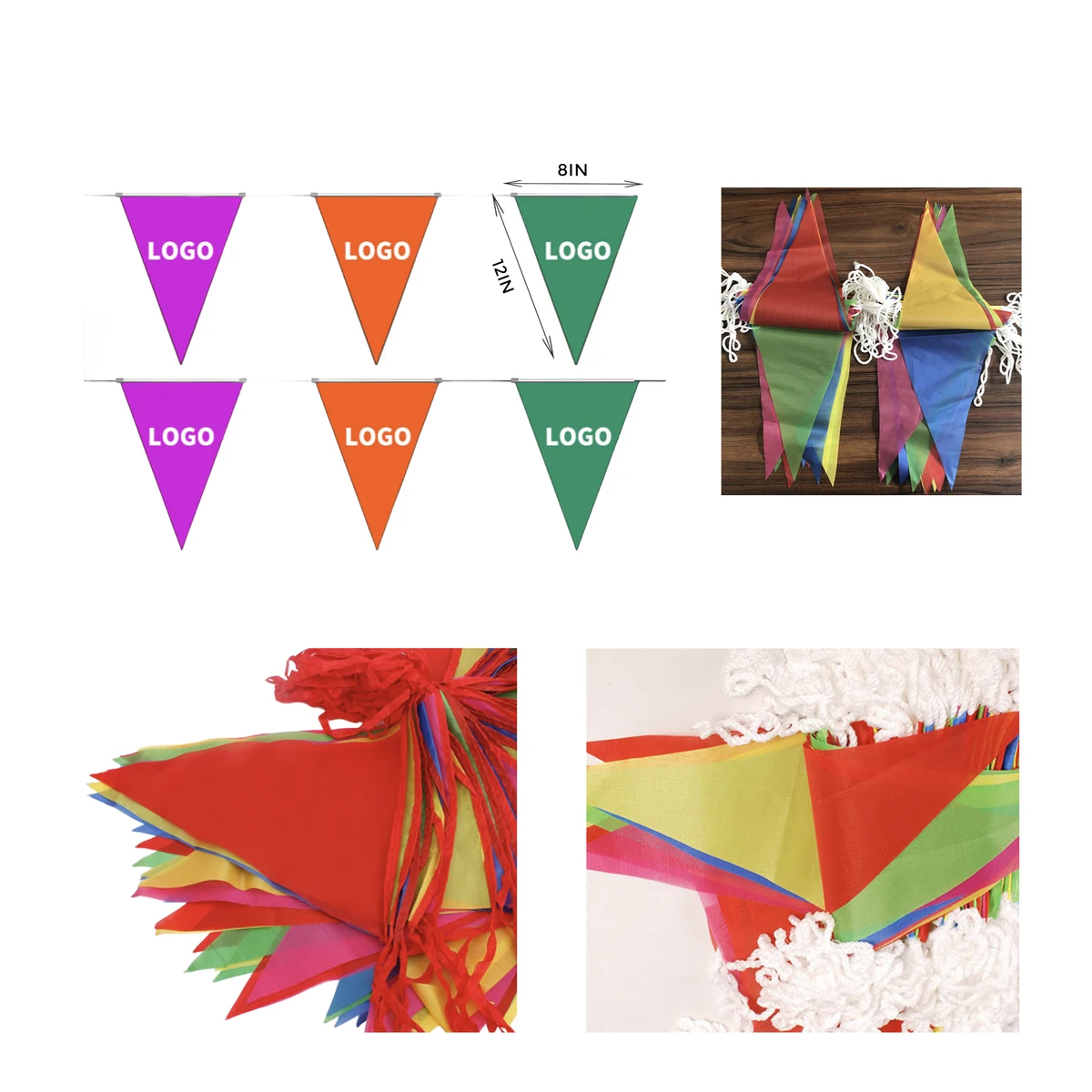 MOQ 10 PCS Vibrant Full Color Advertising Pennant 1
