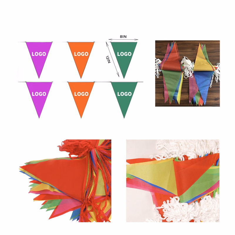 MOQ 10 PCS Vibrant Full Color Advertising Pennant