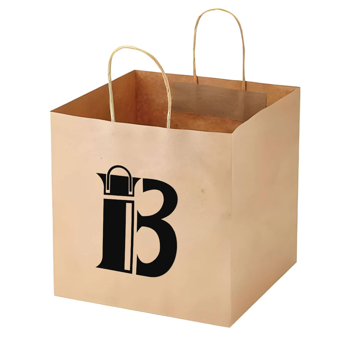Custom Sizes Eco-friendly Recycled Brown Handles Paper Bag 1
