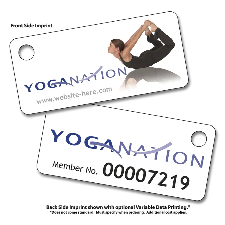 Plastic Key Tag - Laminated - 2.75x1.25 (.25 Inch Diameter Hole Punch) - 30pt 1