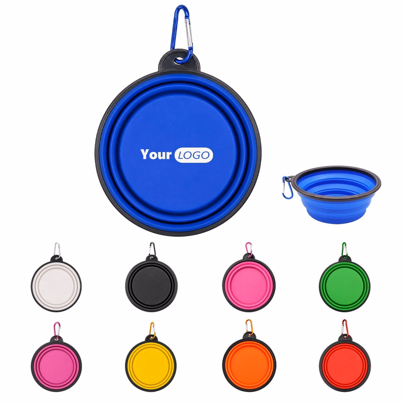22 Oz Foldable Silicone Pet Bowl With Clip