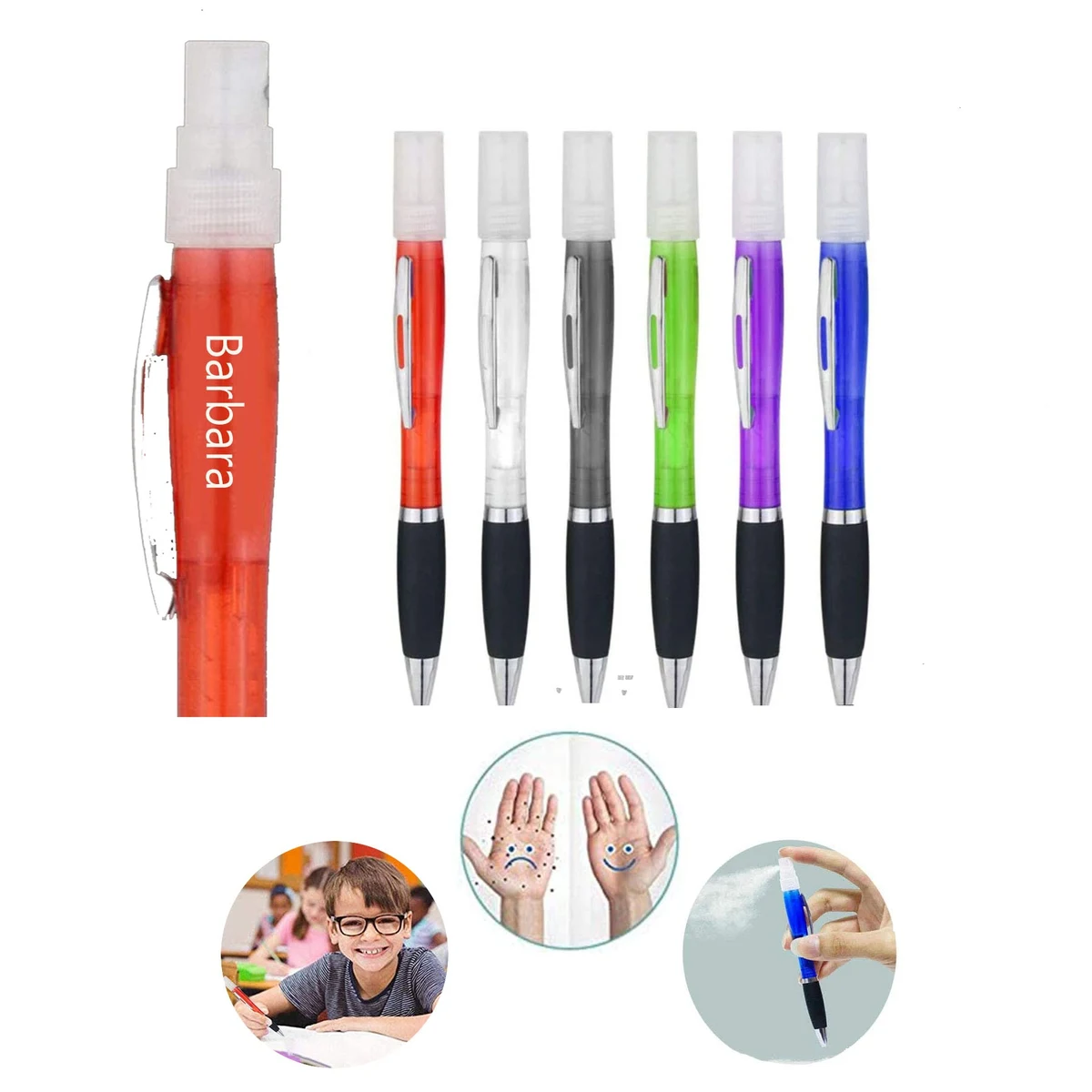 2 in 1 Rotatable Ballpoint Pen With Spray Bottle 1